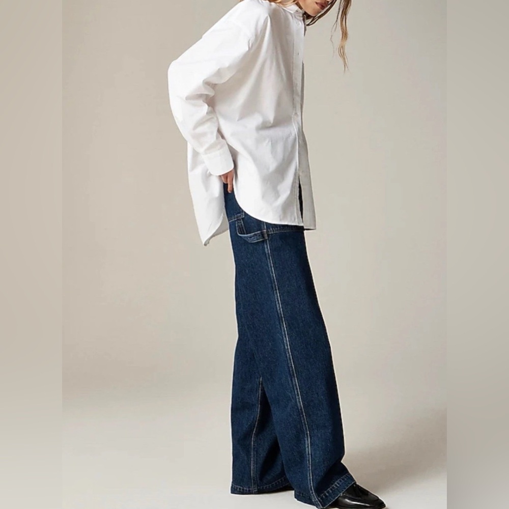 J.Crew Etienne Oversized Button-Up – White | Size Small | Style BY733 NEW - Picture 4 of 4